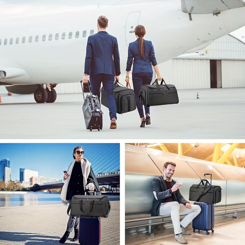 2-in-1 Convertible Garment Duffle Bag with Shoe Compartment & Hanging System