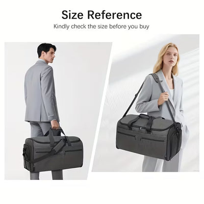 2-in-1 Convertible Garment Duffle Bag with Shoe Compartment & Hanging System